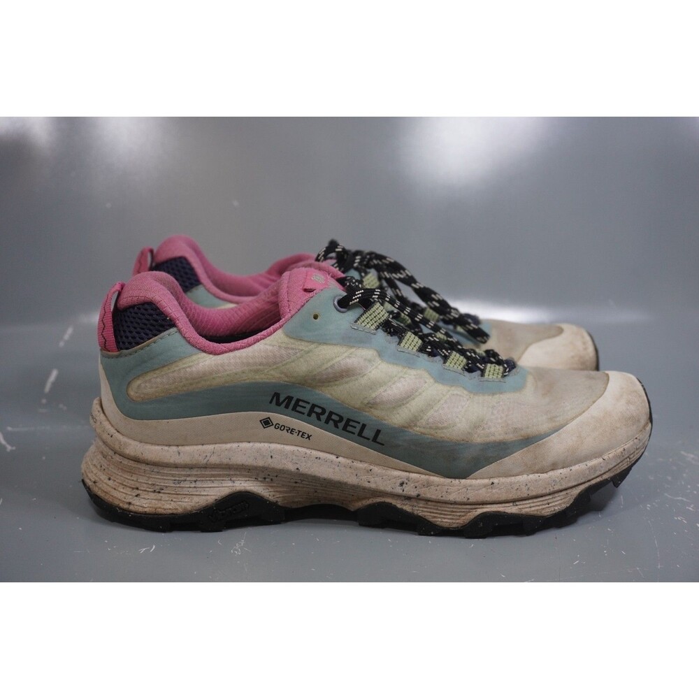Merrell Sweaty Betty Moab Speed Womens Size 9 Gore-Tex Hiking Shoes Blue Smoke